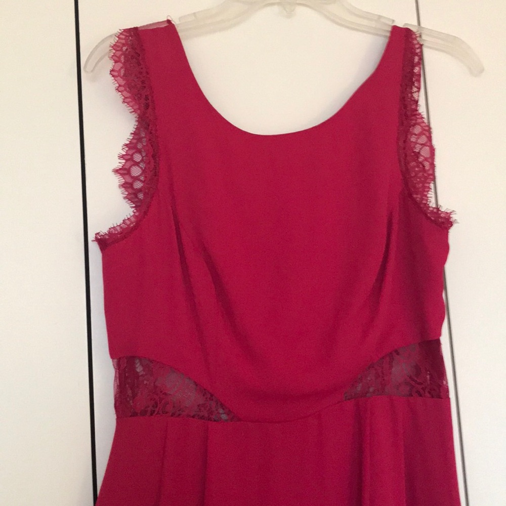BCBCMaxAzria Red Lace Karey Long Dress - Picture 5 of 11